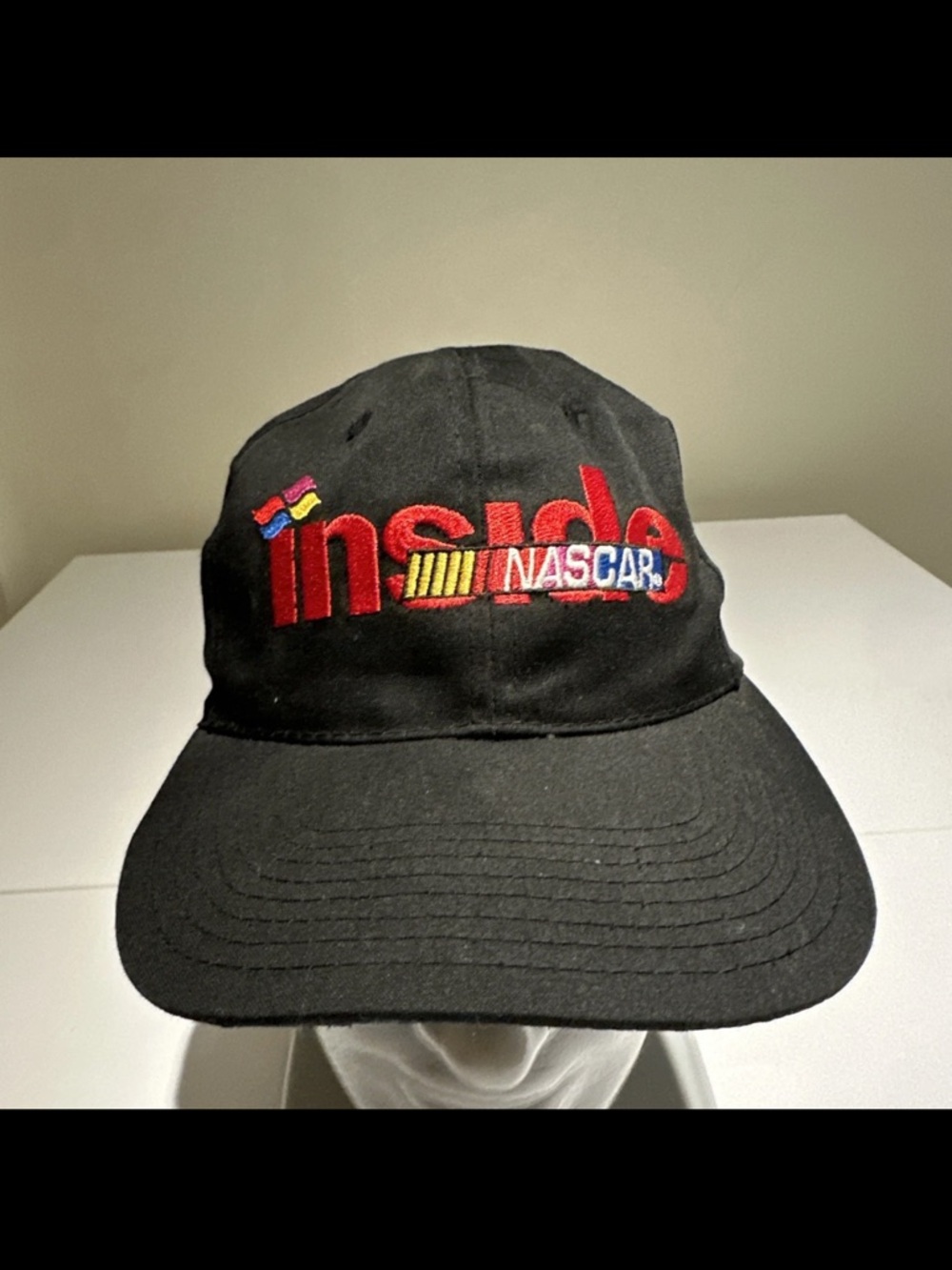 Inside NASCAR Black Embroidered Logo Capital